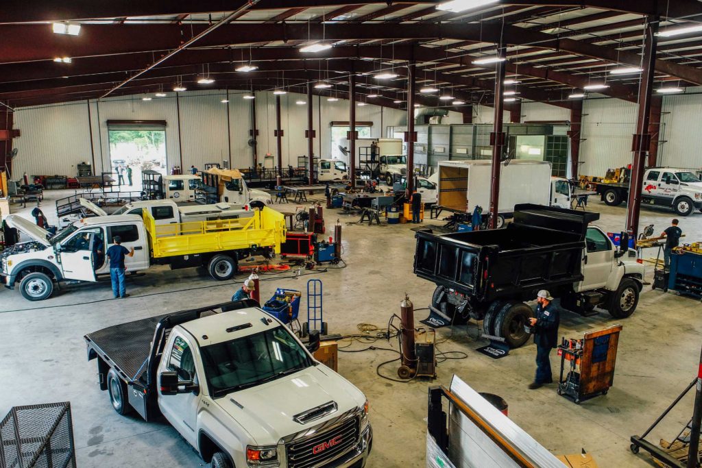 fleet vehicle upfitting and truck service garage